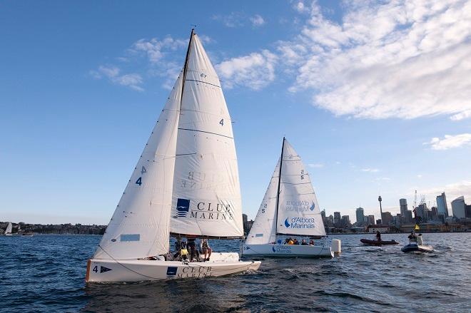 Price carrying his penalty in the grand final. Club Marine NSW Youth Match Racing Championship 2014 © Andrea Francolini http://www.afrancolini.com/